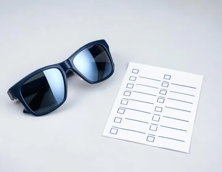 Mirrored sunglasses polarized fit and marking check sheet